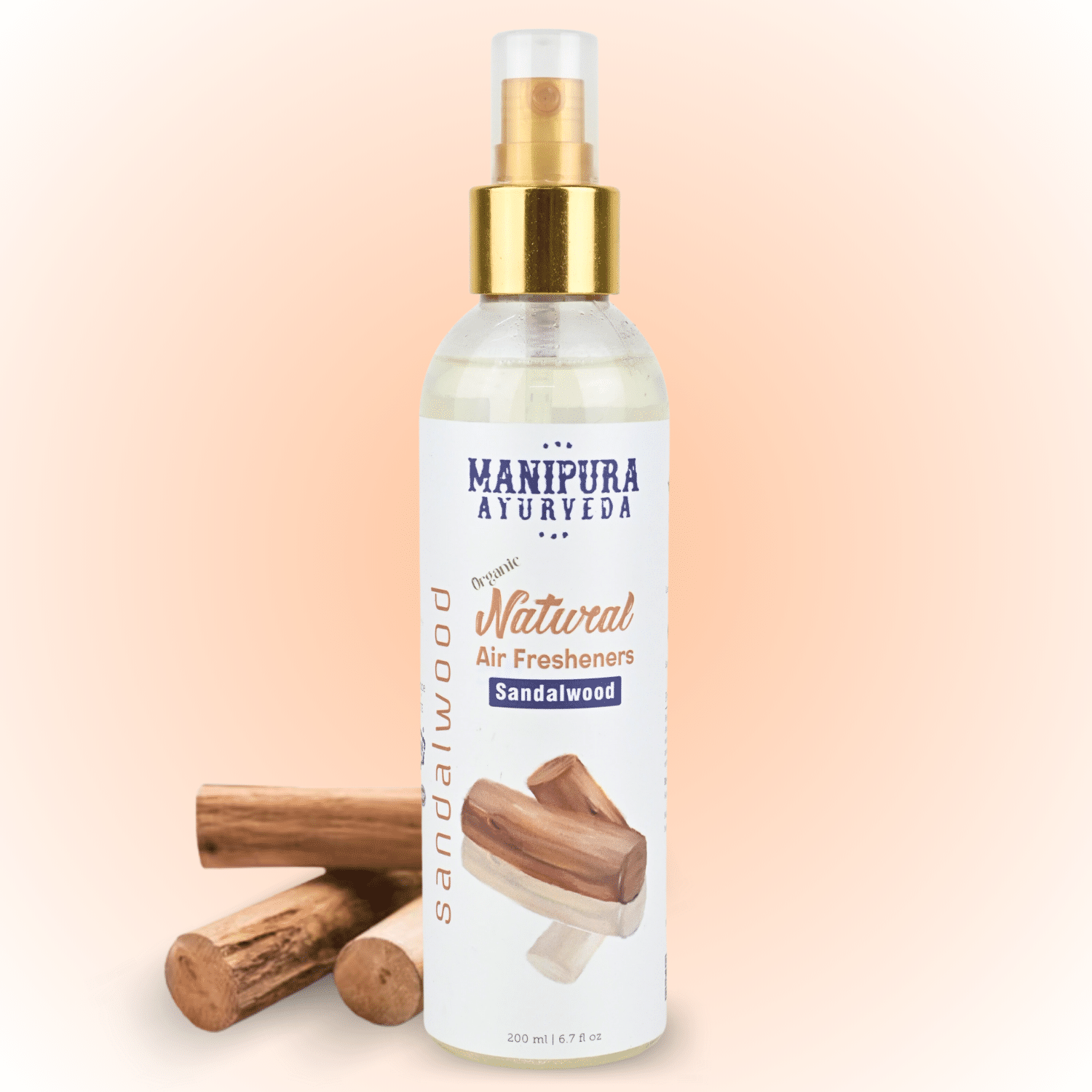 Manipura Ayurveda Pure Organic Air Freshener Spray - Sandalwood