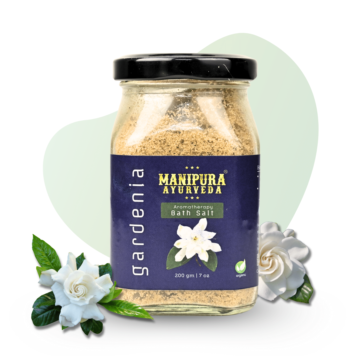 Manipura Ayurveda Aromatherapy Pure Natural Bath Salts - Gardenia
