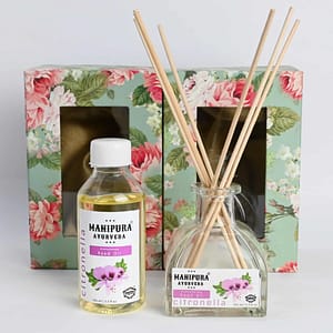 MANIPURA AYURVEDA Aromatherapy Citronella Reed Oil & diffuser gift set